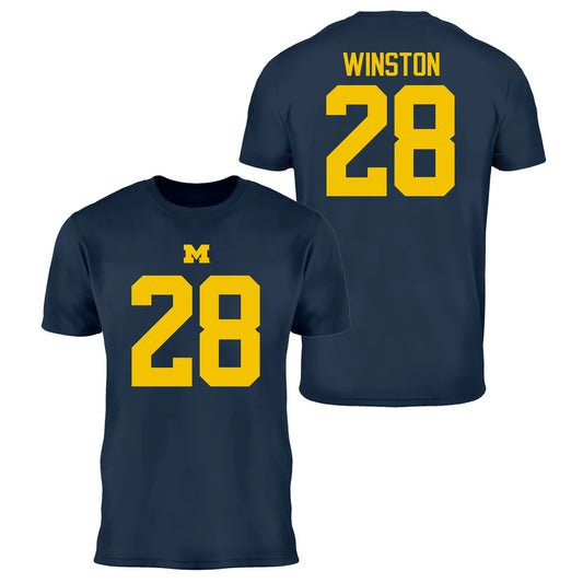 Valiant University of Michigan Football Kainoa Winston #28 Jersey Tee