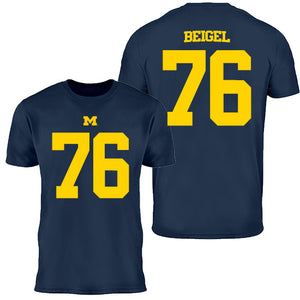 Valiant University of Michigan Football Manuel Beigel #76 Youth Jersey Tee