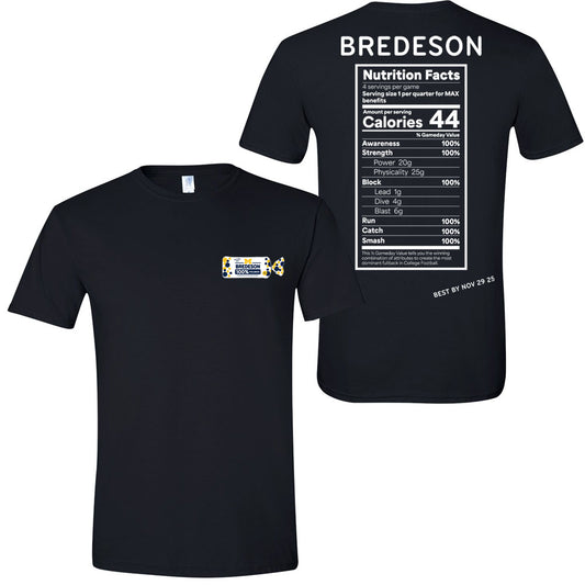 Valiant University of Michigan Football Max Bredeson "Wonder Bredeson" Left Chest Tee - Black