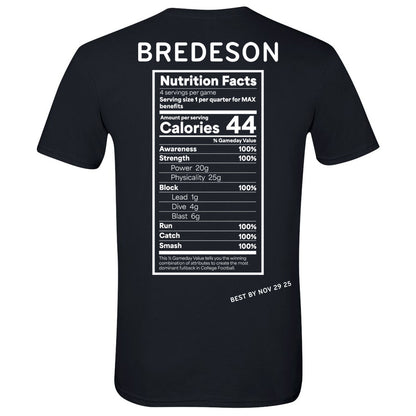 Valiant University of Michigan Football Max Bredeson "Wonder Bredeson" Left Chest Tee - Black Back
