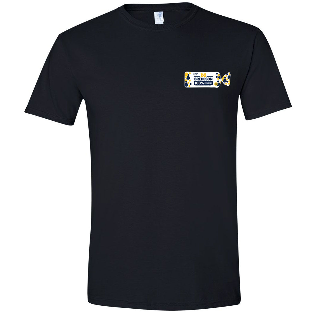 Valiant University of Michigan Football Max Bredeson "Wonder Bredeson" Left Chest Tee - Black Front
