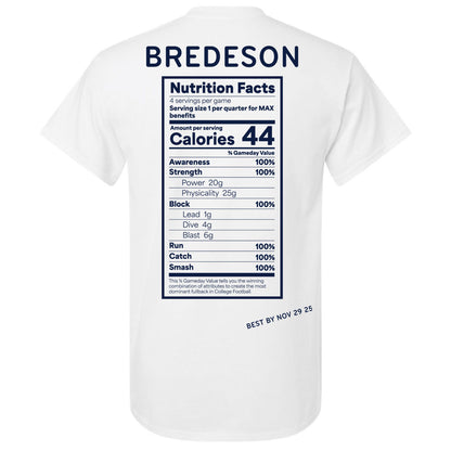 Valiant University of Michigan Football Max Bredeson "Wonder Bredeson" Left Chest Tee - White Back