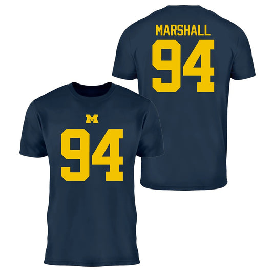 Valiant University of Michigan Football Nate Marshall #94 Jersey Tee