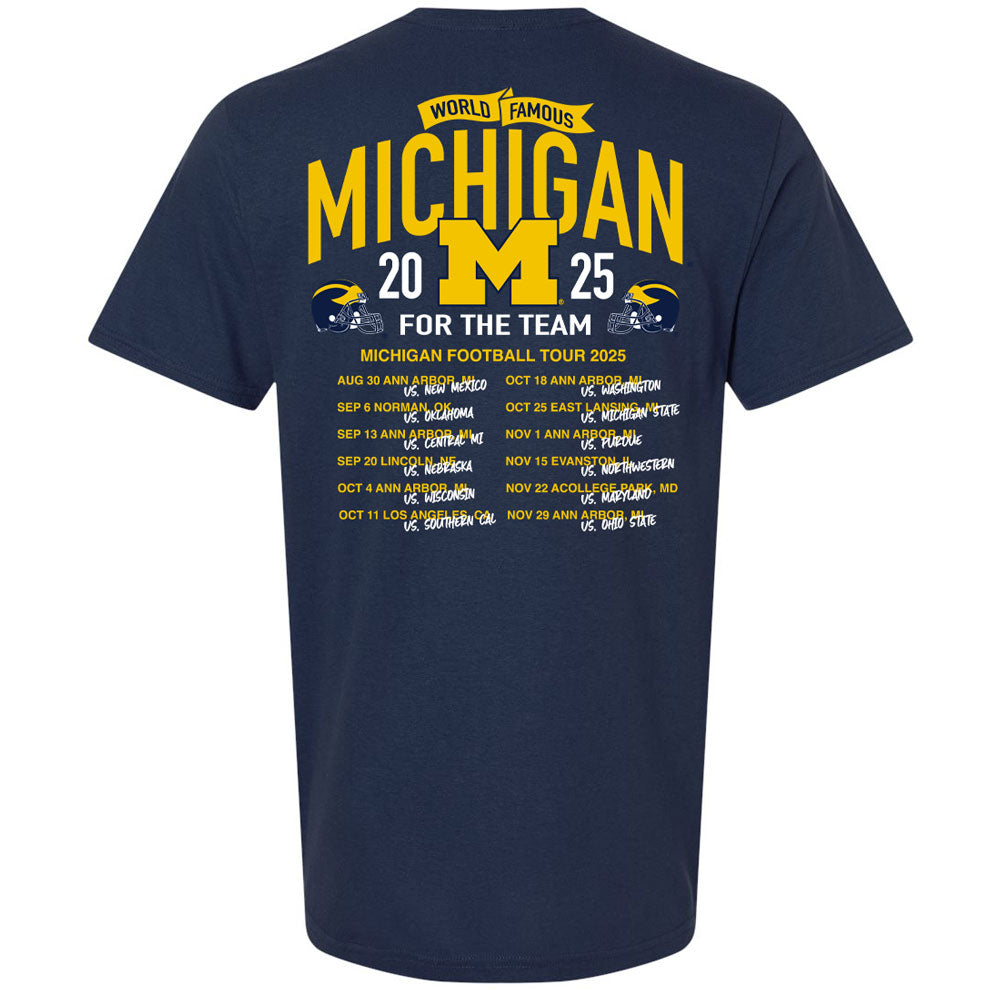 Valiant University of Michigan Football Navy 2025 Schedule Tee Back