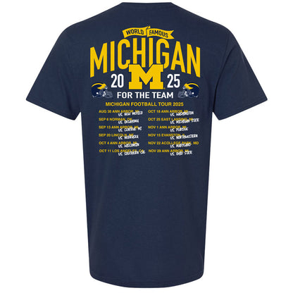 Valiant University of Michigan Football Navy 2025 Schedule Tee Back