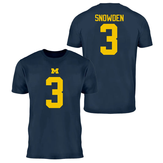 Valiant University of Michigan Football Smith Snowden #3 Jersey Tee