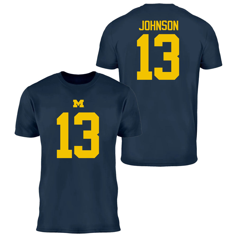 Valiant University of Michigan Football Travis Johnson #13 Jersey Tee
