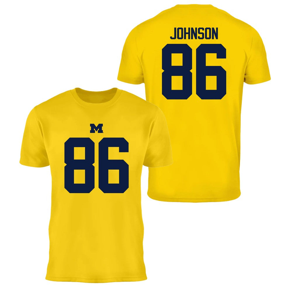 Valiant University of Michigan Football Travis Johnson #86 Jersey Tee