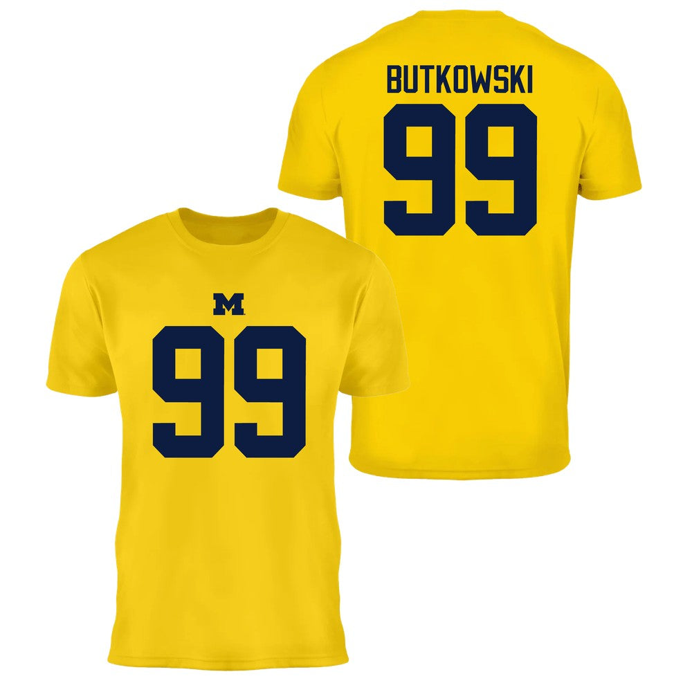 Valiant University of Michigan Football Trey Butkowski #99 Jersey Tee