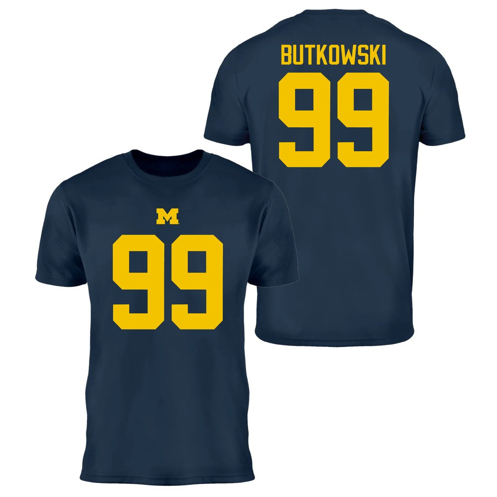 Valiant University of Michigan Football Trey Butkowski #99 Jersey Tee