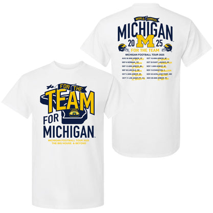 Valiant University of Michigan Football White 2025 Schedule Tee