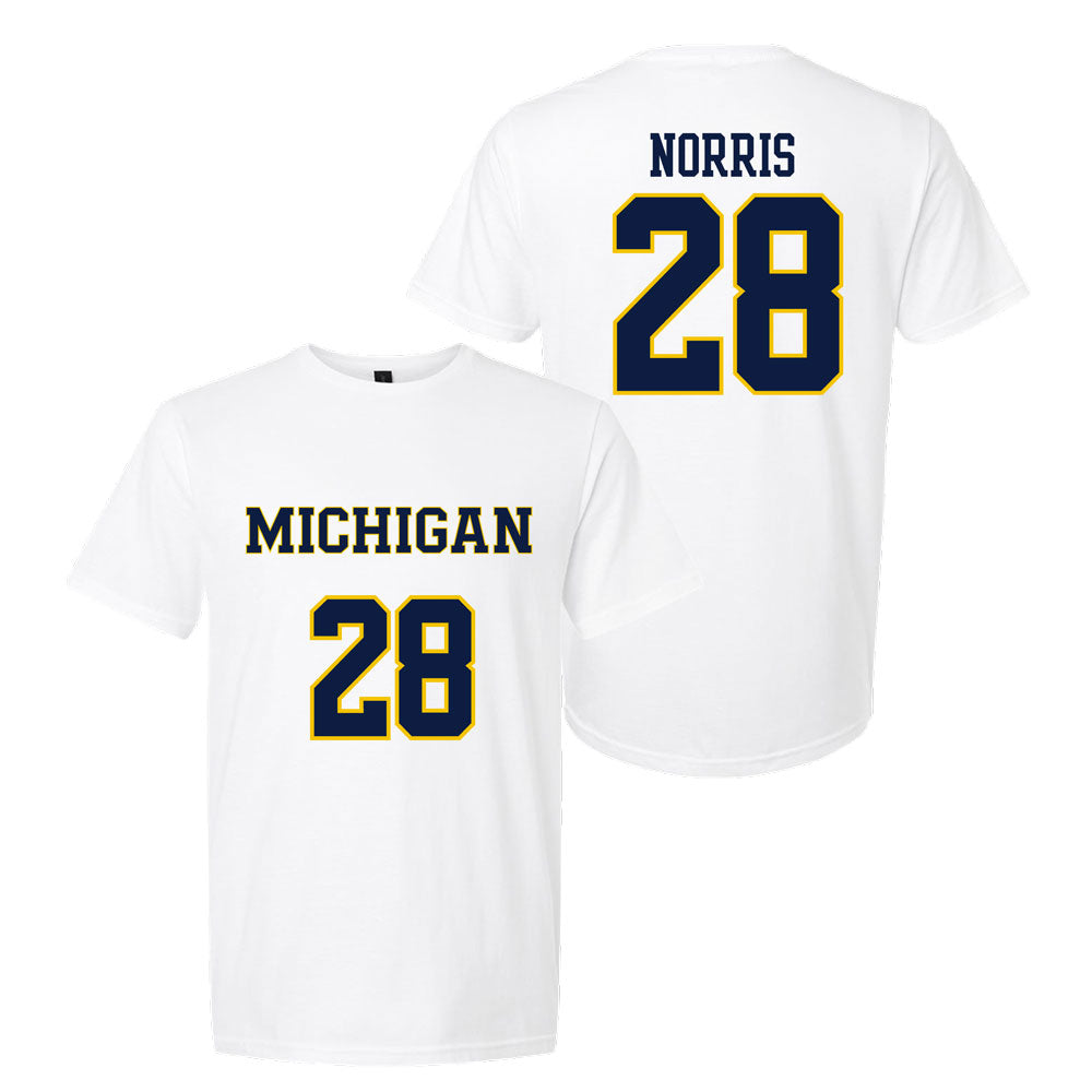 Valiant University of Michigan Lacrosse Calli Norris #28 Jersey Tee