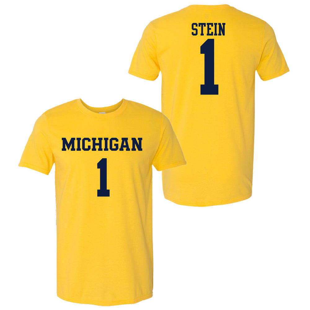 Valiant University of Michigan Lacrosse Ceci Stein #1 Jersey Tee