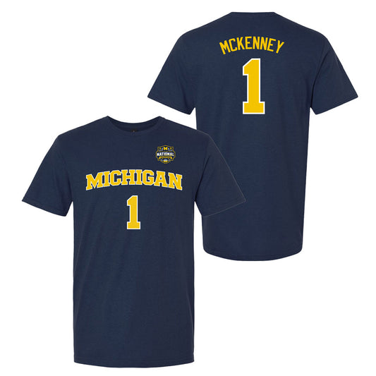 Valiant University of Michigan Men's Basketball 2025-2026 National Champions Trey McKenney Jersey Tee