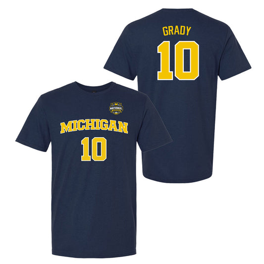 Valiant University of Michigan Men's Basketball 2025-2026 National Champions Winters Grady Jersey Tee