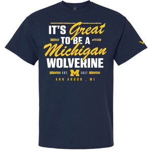 Valiant University of Michigan "It's Great To Be A Michigan Wolverine" Tee