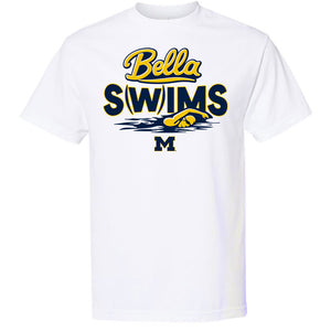 Valiant University of Michigan Swimming & Diving Arabella Sims "Bella S(W)IMS" Tee