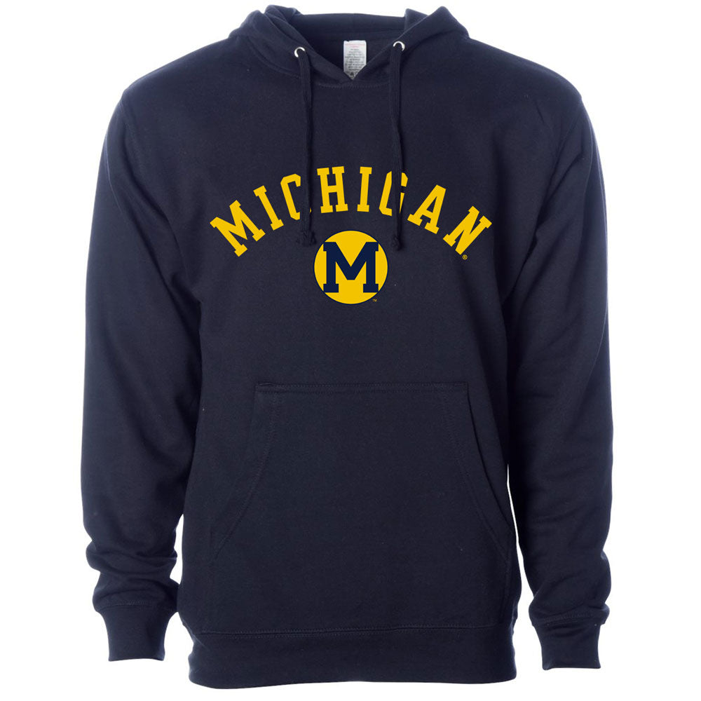 Valiant University of Michigan College Vault Circle Block "M" Hooded Sweatshirt