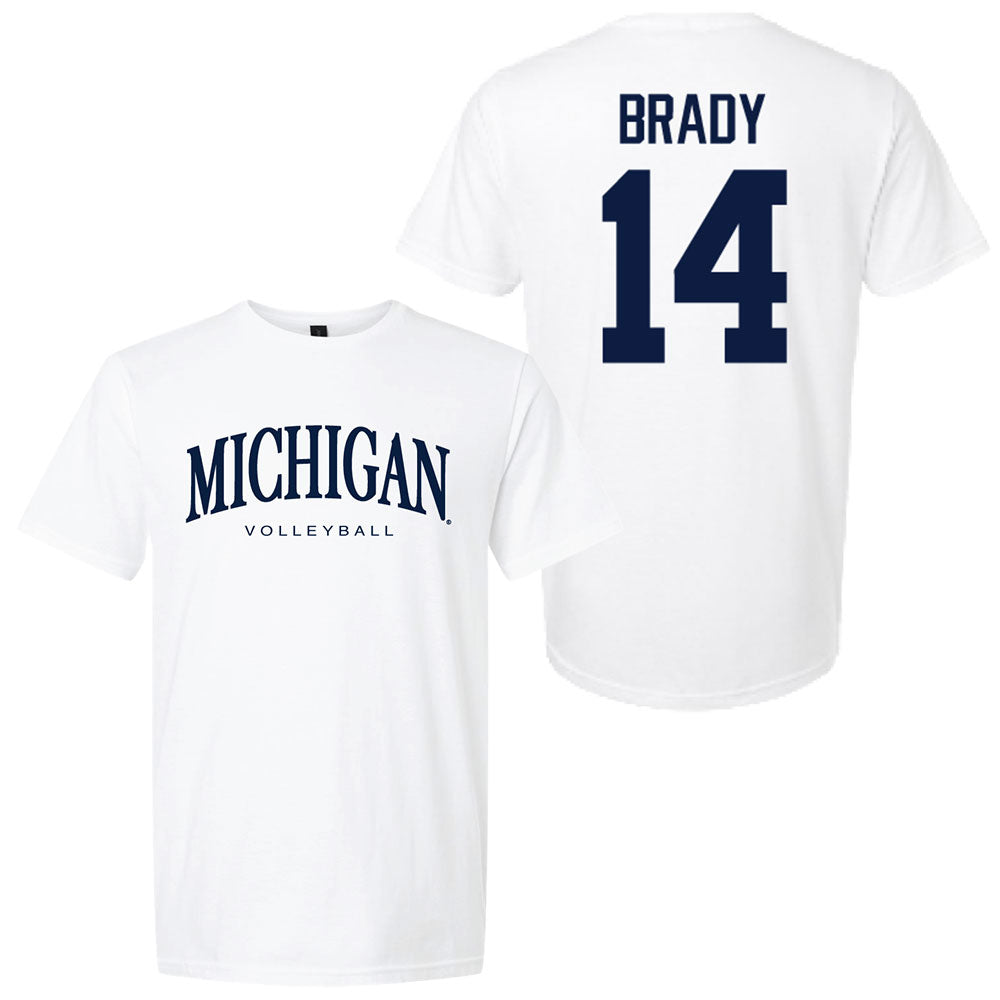 Valiant University of Michigan Volleyball Hannah Brady #14 Wordmark Sport Tee