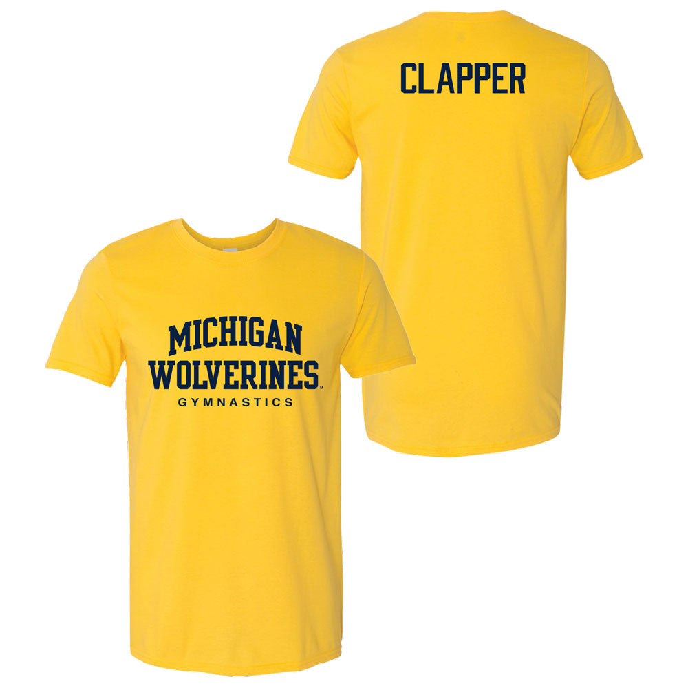 Valiant University of Michigan Gymnastics Lily Clapper Wolverines Sport Tee
