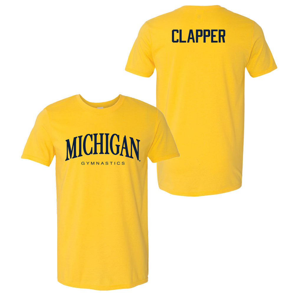 Valiant University of Michigan Gymnastics Lily Clapper Wordmark Sport Tee