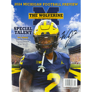 University of Michigan Football Will Johnson Autographed 2024 The Wolverine Michigan Football Preview Magazine