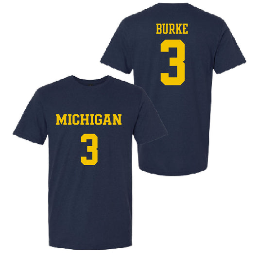 Valiant University of Michigan Lacrosse Emma Burke #3 Jersey Tee