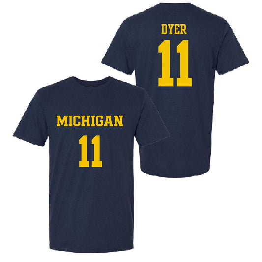 Valiant University of Michigan Lacrosse Kaylee Dyer #11 Jersey Tee