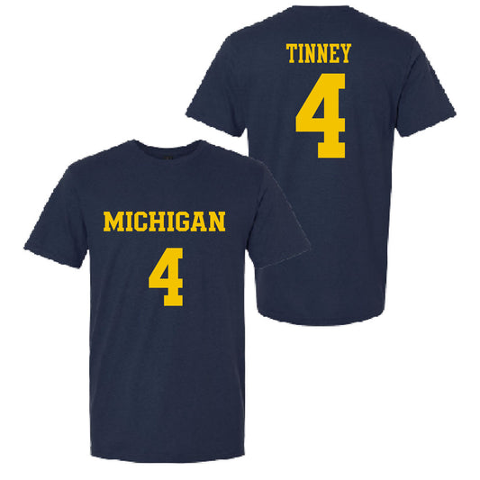 Valiant University of Michigan Lacrosse Rylee Tinney #4 Jersey Tee