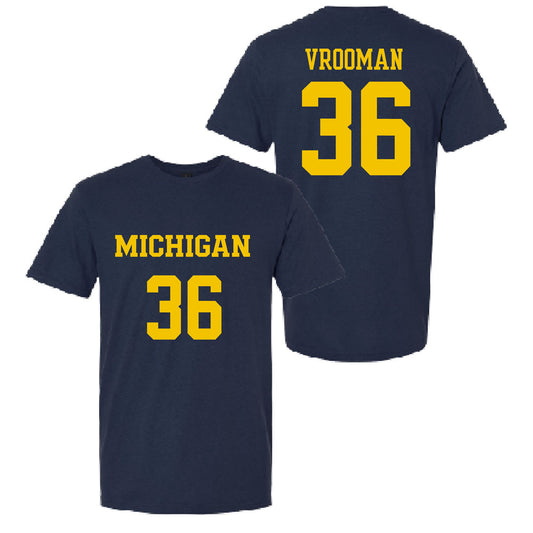 Valiant University of Michigan Lacrosse Brinley Vrooman #36 Jersey Tee