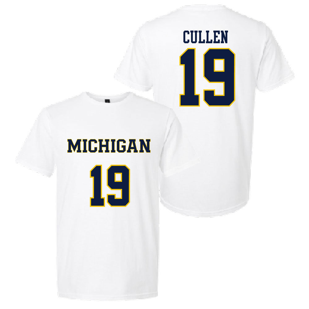Valiant University of Michigan Lacrosse Taylor Cullen #19 Jersey Tee