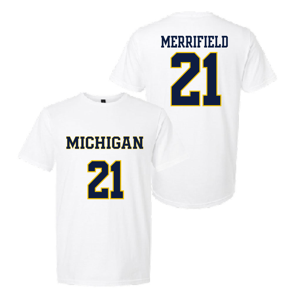 Valiant University of Michigan Lacrosse Katharine Merrifield #21 Jersey Tee