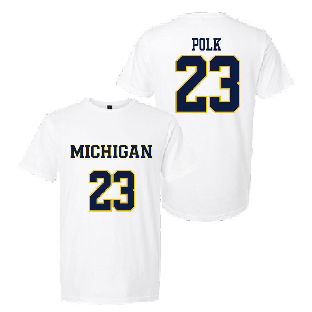 Valiant University of Michigan Lacrosse Haley Polk #23 Jersey Tee