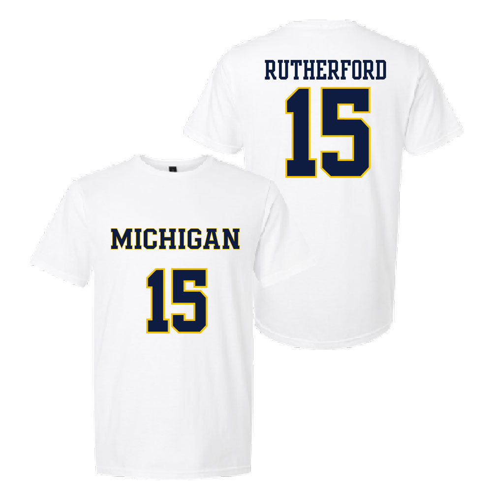 Valiant University of Michigan Lacrosse Maya Rutherford #15 Jersey Tee