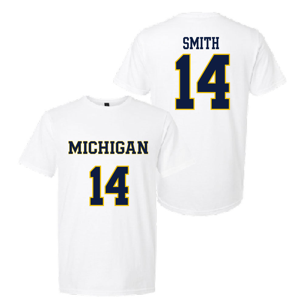 Valiant University of Michigan Lacrosse Jill Smith #14 Jersey Tee