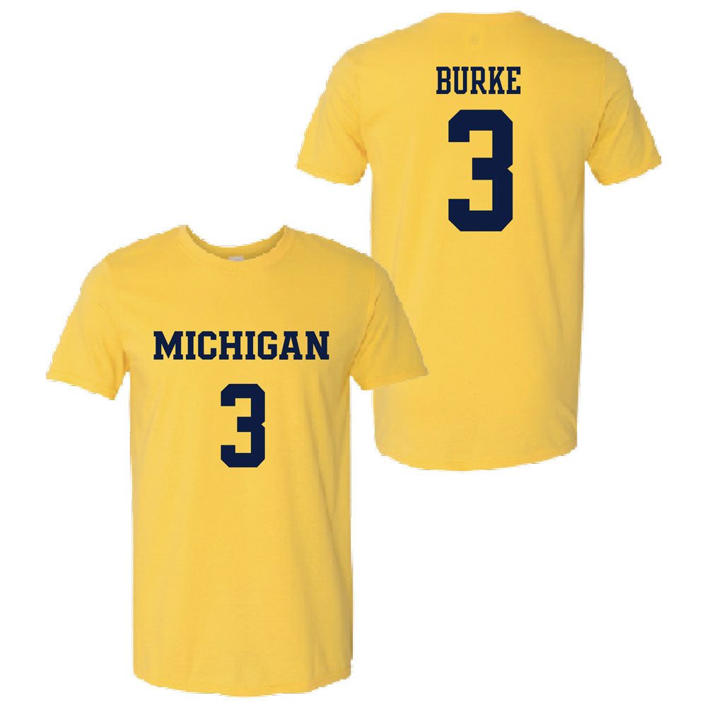 Valiant University of Michigan Lacrosse Emma Burke #3 Jersey Tee