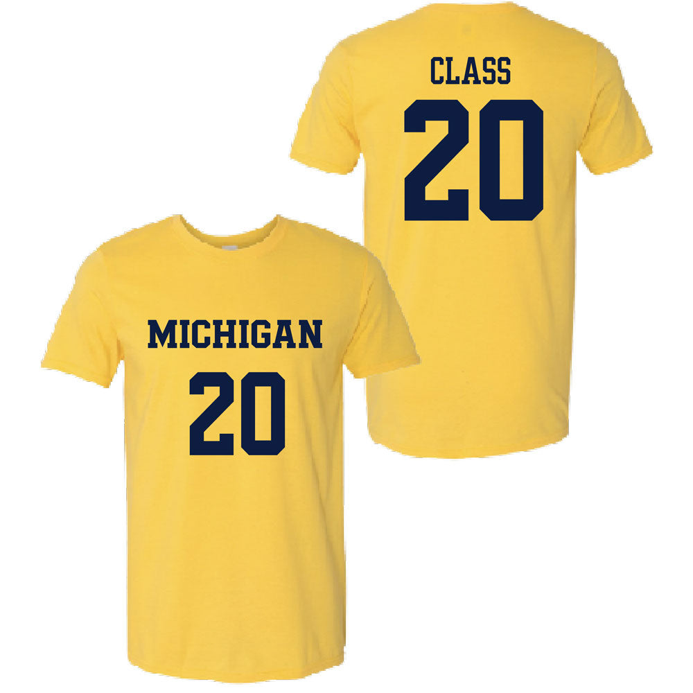 Valiant University of Michigan Lacrosse Ava Class #20 Jersey Tee
