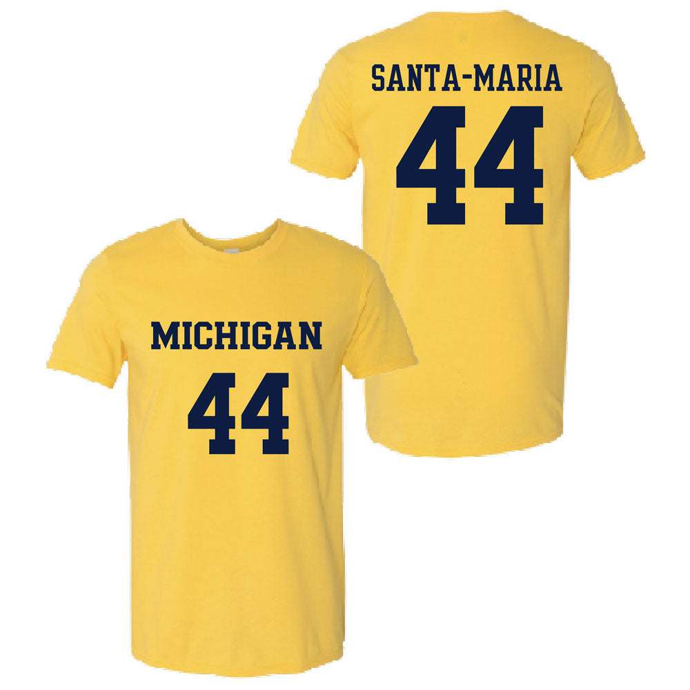 Valiant University of Michigan Lacrosse Maya Santa-Maria #44 Jersey Tee