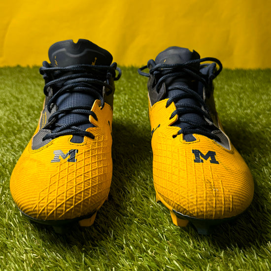 Jordan University of Michigan Football Wesley Walker Player Owned Vapor Edge Elite 360 Cleats Size 11