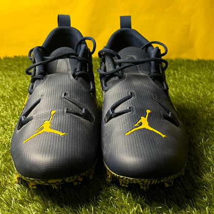 Jordan University of Michigan Football Wesley Walker Player Owned Alpha Menace Pro 3 Cleats Size 13