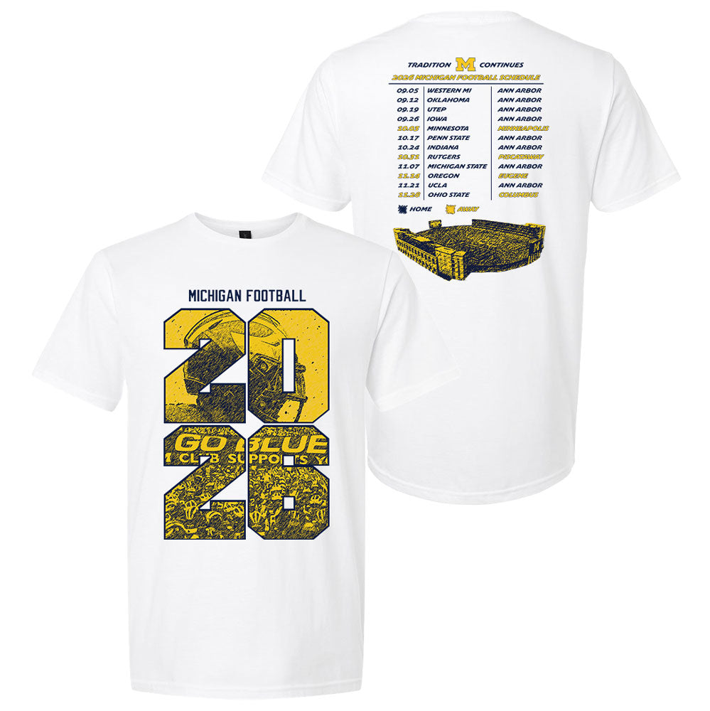 Valiant University of Michigan Football 2026 Schedule Tee