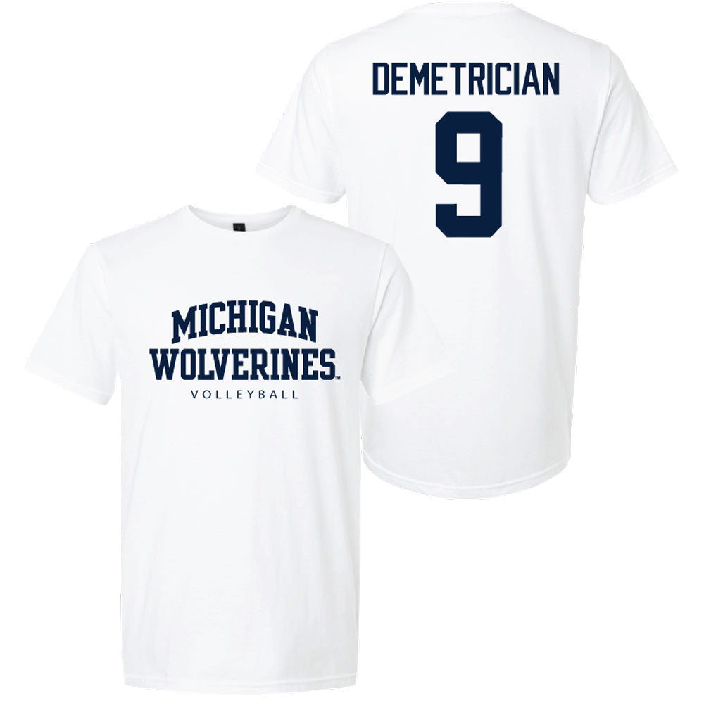 Valiant University of Michigan Volleyball Ella Demetrician #9 Wolverines Sport Tee
