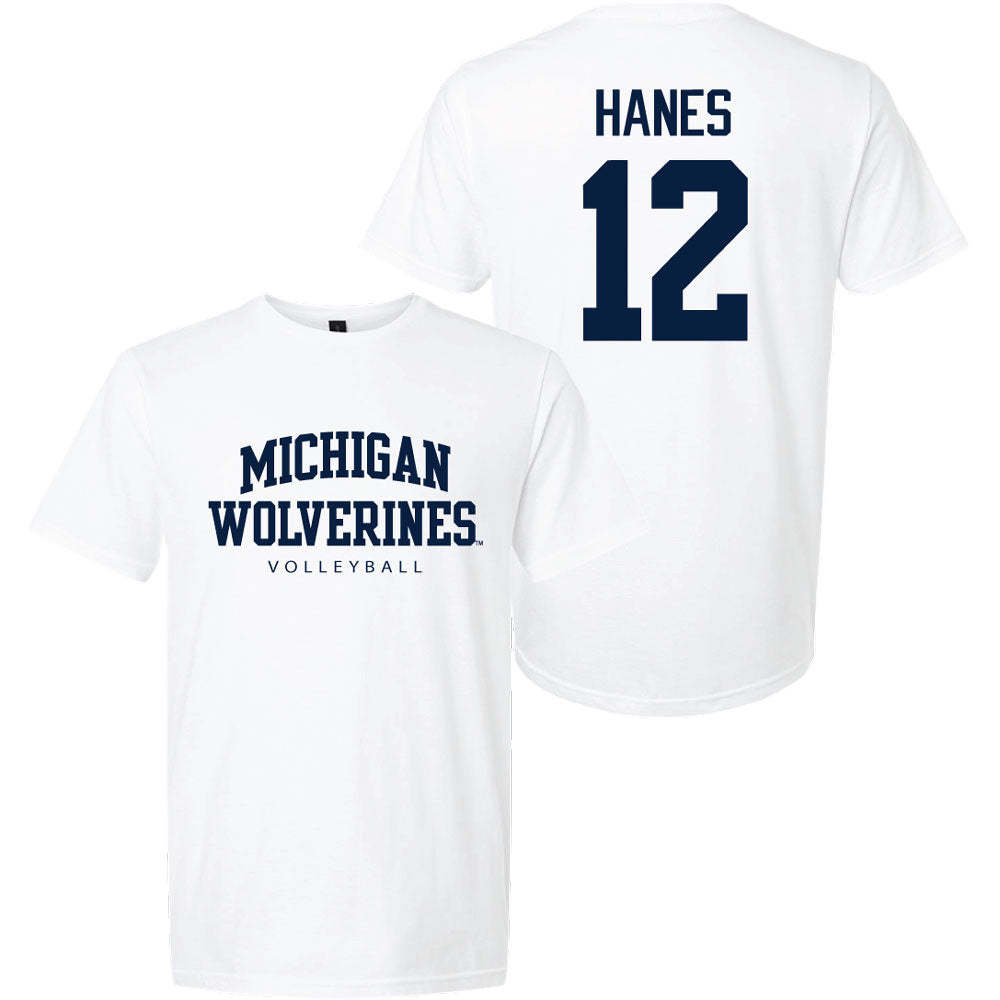 Valiant University of Michigan Volleyball Jenna Hanes #12 Wolverines Sport Tee