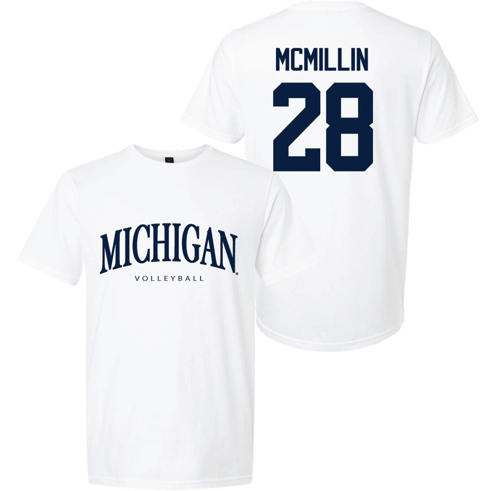 Valiant University of Michigan Volleyball Trixie McMillin #28 Wordmark Sport Tee