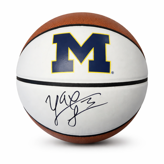 Logo Brands University of Michigan Basketball Yaxel Lendeborg Autographed Basketball [PRE-ORDER]
