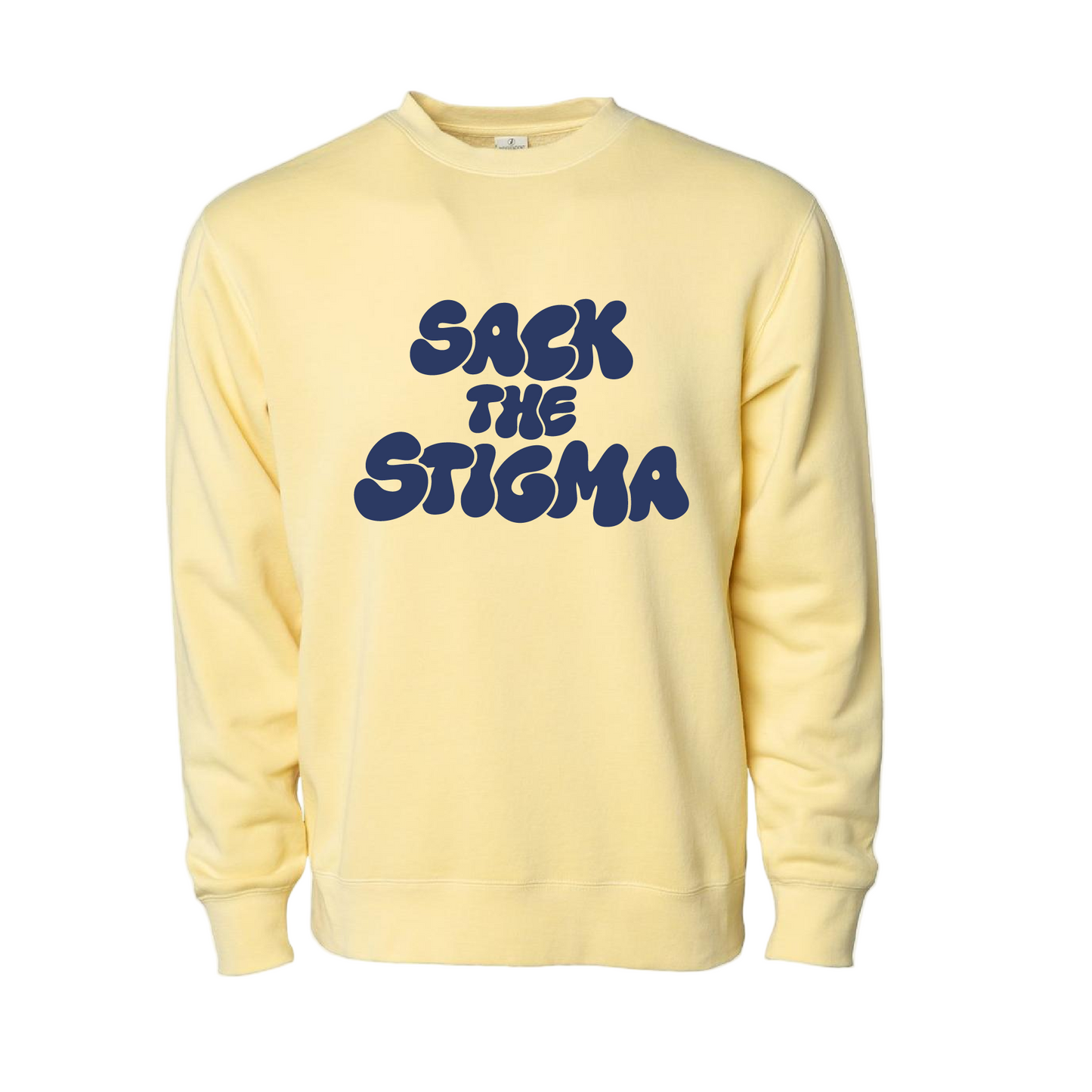 Sack The Stigma Light Yellow 'Gratitude' Crewneck