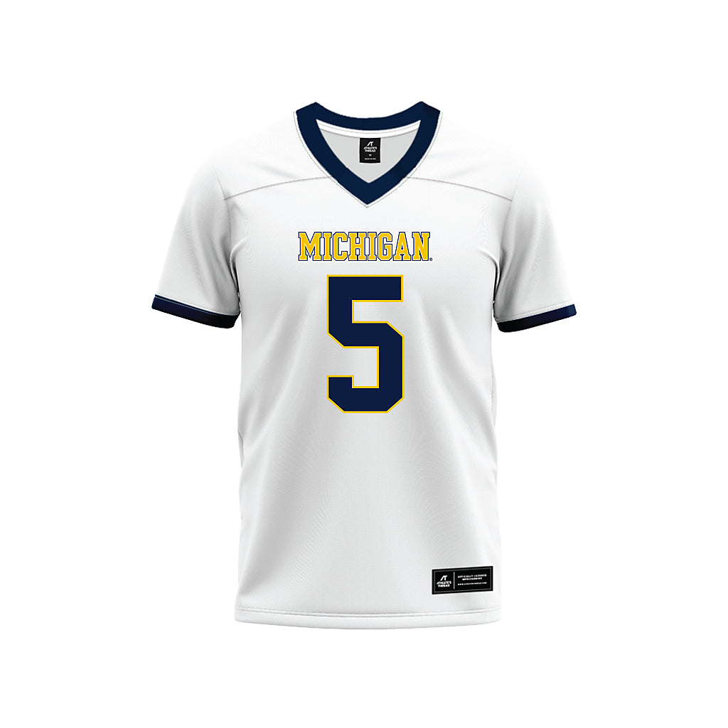 Athlete's Thread University of Michigan Football Savion Hiter White Sublimated Jersey