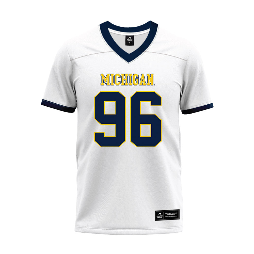Athlete's Thread University of Michigan Football Dominic Zvada White Sublimated Jersey