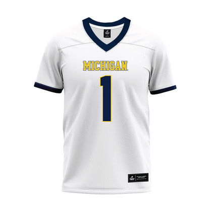 Athlete's Thread University of Michigan Football Jaishawn Barham White Sublimated Jersey