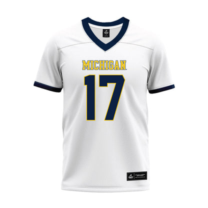 Athlete's Thread University of Michigan Football Marlin Klein White Sublimated Jersey
